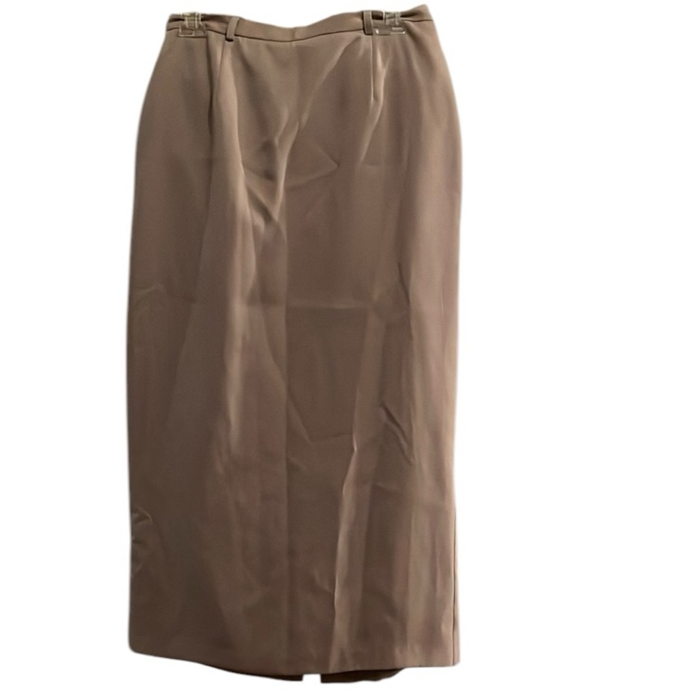 Sag Harbor Tan size 8 Maxi Pencil Skirt back slit
